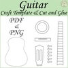 Image for Guitar Cut & Glue Activities, Craft Template product