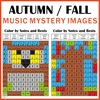 Image for Fall Music Coloring by Note & Rest Mystery Images product