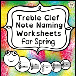 Image for Treble Clef Note Naming Worksheets for Spring product