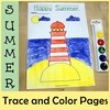 Image for Summer Trace and Color Pages {Fine Motor Skills + Pre-writing} product