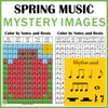 Image for Spring Music Activites - Color by Note Mystery Pictures product