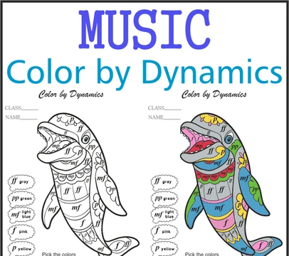 Music Color by Dynamics | Dolphin Mandala Style