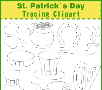 St. Patrick's Day Tracing Clipart