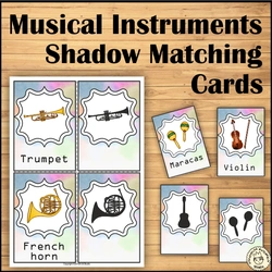 Image for Musical Instruments Shadow Matching Cards product