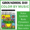 Image for Groundhog Day Music Color by Note Sheets product