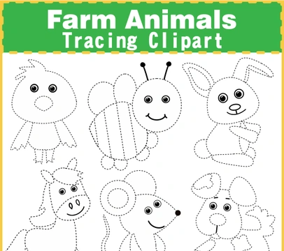 Farm Animals Tracing Images Clipart