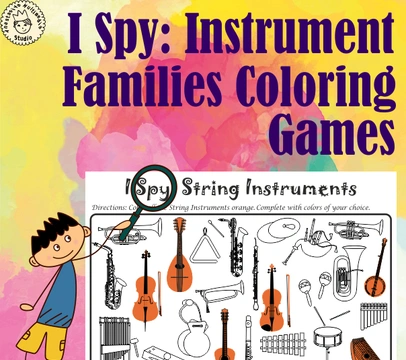 I Spy Instrument Families Coloring Games