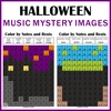 Image for Halloween Music Color by Note Mystery Picture product