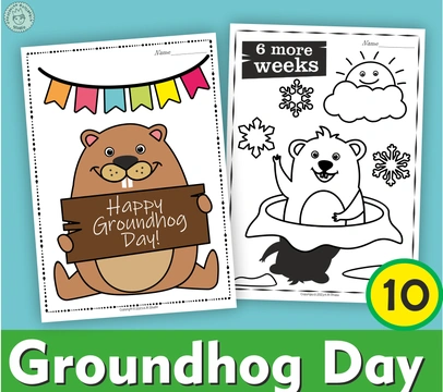 Groundhog Day Printable Coloring Pages for Children