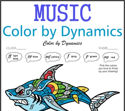 Music Color by Dynamics | Shark Mandala Style