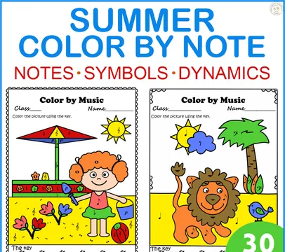 Summer Color by Note Music Pack | Note Rest Dynamics