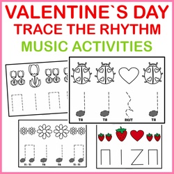 Image for Valentine`s Day Music Rhythm Activities {Ta, Ti-Ti, Rest} product