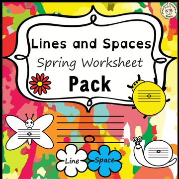 Lines and Spaces Spring Worksheet Pack