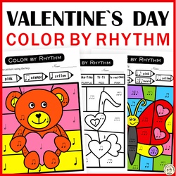 Image for Valentine`s Day Music Color by Code | Color by Rhythm product