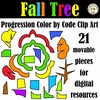 Image for Fall Tree Progression Color by Code Free Clipart & Digital Puzzles Template product