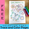 Image for Free Valentine`s Day Trace and Color Sheets | Pencil Control Extra Practice product