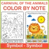 Image for The Carnival of the Animals Color by Note Pages | Music Coloring Worksheets product