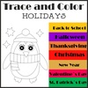 Image for Trace and Color Worksheets Year Long Mega Bundle | Holidays & Seasons product