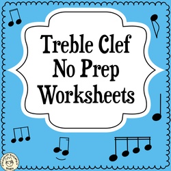 Image for Treble Clef No Prep Worksheets product