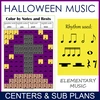Image for Halloween Music Color by Note Mystery Pictures product