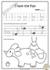 Image for Tracing Music Notes Worksheets for Summer product