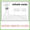 Image for Cinco de Mayo Music Tracing Task Cards | Notes, Rests & Clefs Worksheets product