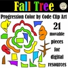 Image for Fall Tree Progression Color by Code Free Clipart & Digital Puzzles Template product