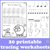 Image for Tracing Music Notes Worksheets for Winter product