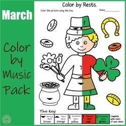 Image for St. Patrick`s Day Music Coloring Worksheets product