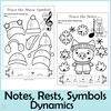 Image for Music Tracing and Coloring Worksheets for Winter product