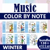 Winter Music Theory Coloring Pages | Bundle