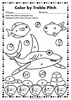 Image for Ocean Animals Color by Treble Clef Note Names Pages and Worksheets product