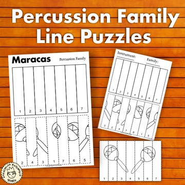 Percussion Instruments Line Puzzles