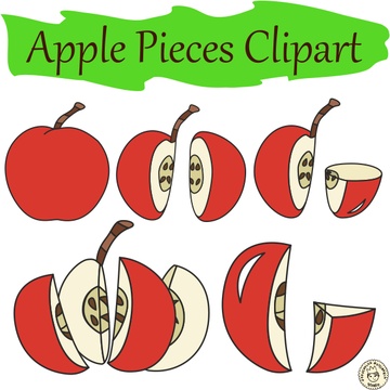 Apple Pieces Clipart