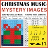 Image for Christmas Music Color by Note Mystery Pictures | Notes and Rests product