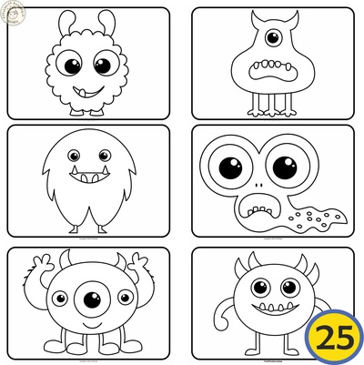 Little Monsters Coloring Pages set # 2