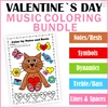 Image for Valentine`s Day Music Coloring Activities Bundle | Color by Note product
