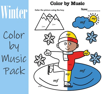 Winter Music Color by Music Pack | Music Color by Note