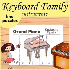Keyboard Musical Instruments Line Puzzles