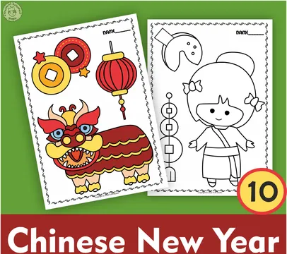 Chinese New Year Printable Coloring Pages for Kids