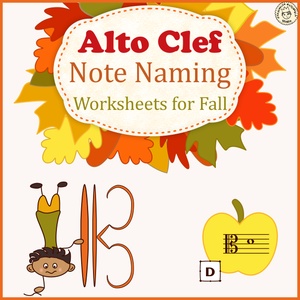 Alto Clef Note Naming Worksheets for Fall