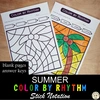 Image for Color by Rhythm Summer Themed Pages {stick notation} product
