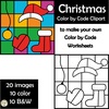 Image for Christmas Color by Code Clip Art product