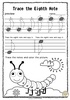 Image for Tracing Music Notes Worksheets for Spring product