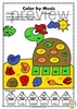Image for Summer Color by Notes and Rests Music Worksheets product