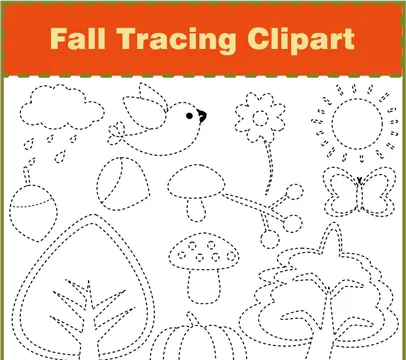 Fall Tracing Clipart