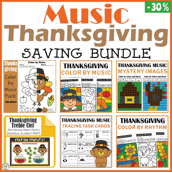 Thanksgiving Music Activities Saving Bundle