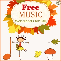 Image for Music Worksheets for Fall {Weekly Freebies} product