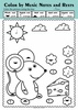 Image for Farm Animals Music Coloring Pages | Notes & Rests product