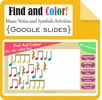Image for Find and Color Music Notes and Symbols Activities {Google Slides} product